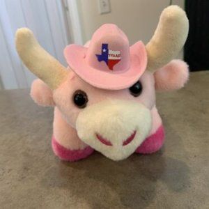 Buckaroo Bandits Longhorn Pink Plush Stuffed Toy 8"